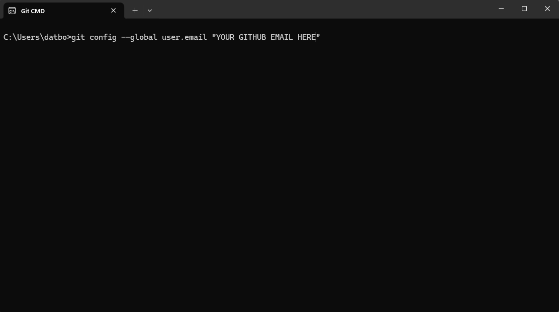 Git CMD Email